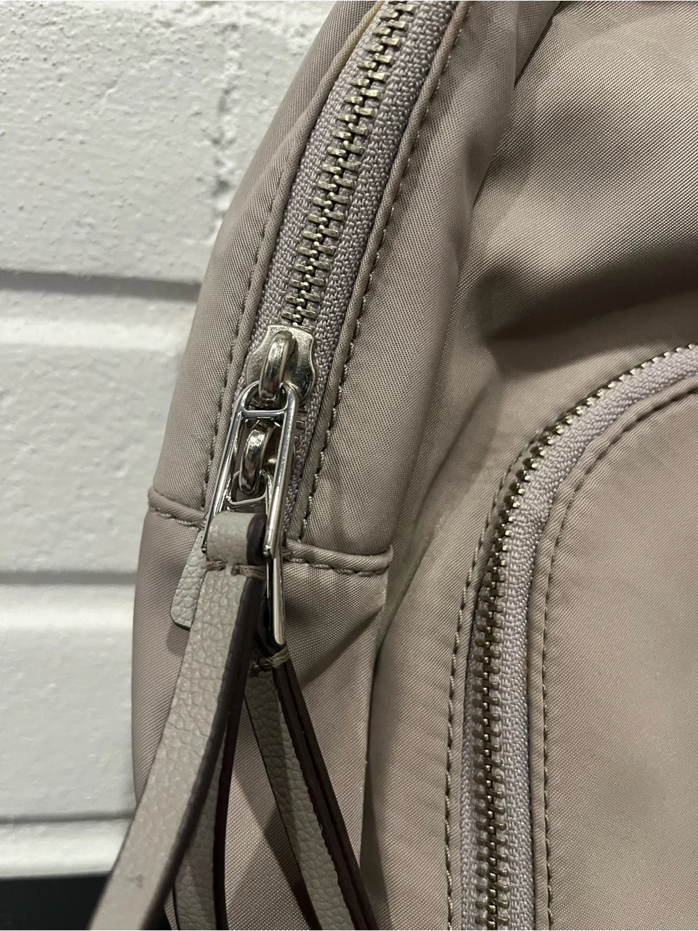 Kate Spade New York Sam Nylon Medium Backpack Beige Taupe Lightweight